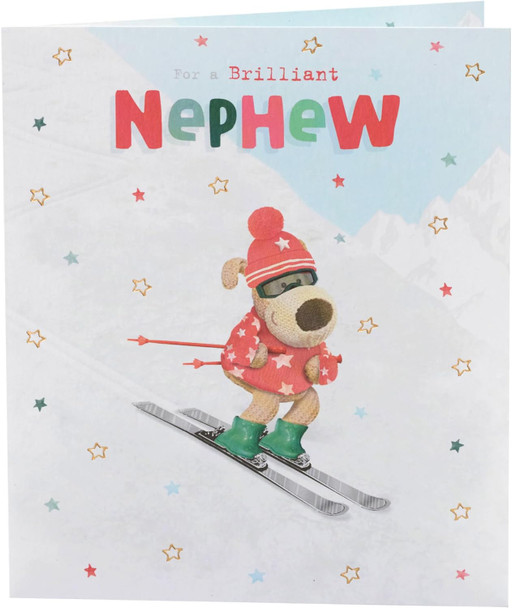 Boofle For A Brilliant Nephew Skiing Christmas Card