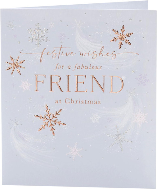 Snowflakes Design Friend Christmas Card