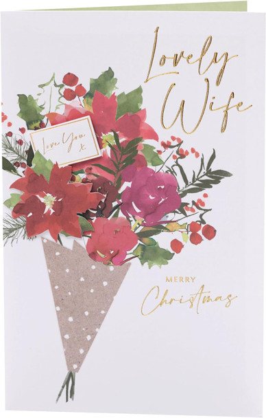 Bouquet Design Wife Christmas Card