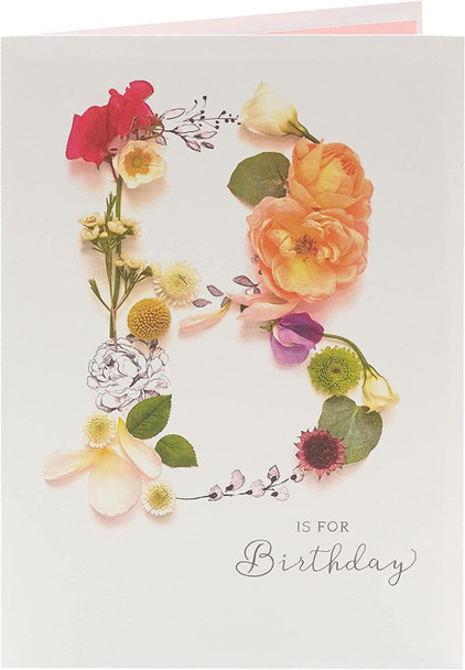 Female Birthday B is for Birthday Card Pretty B Design (Pack of 6)