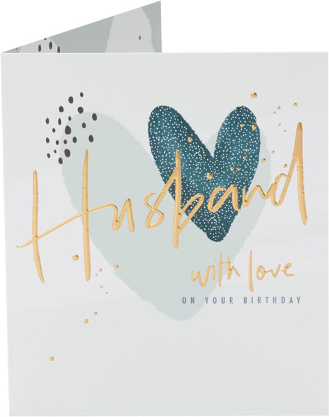 Hearts Design Husband Birthday Card