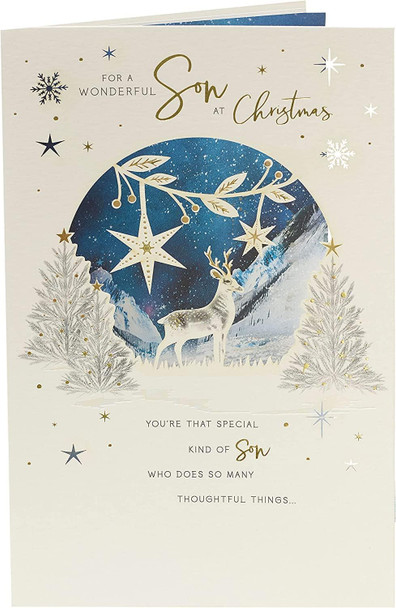 Snowy Scene Design Son Christmas Card