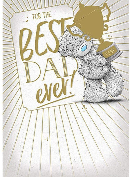 Bear With Trophy Design Best Dad Ever Father's Day Card