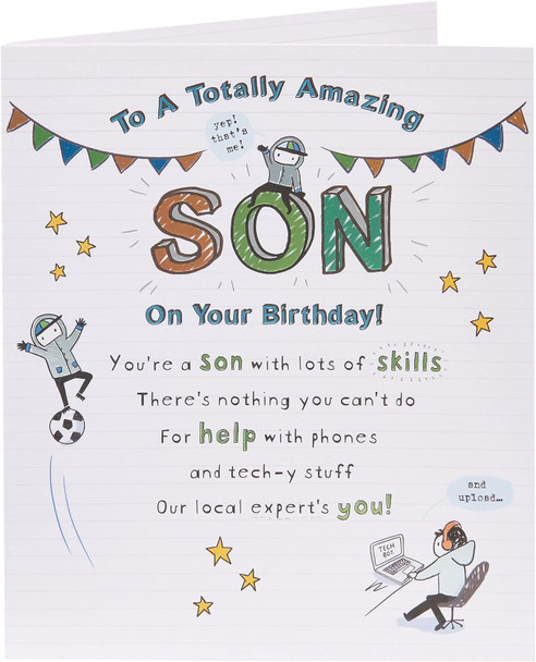 Sentimental Design Oodles of Doodles Range Son Birthday Card