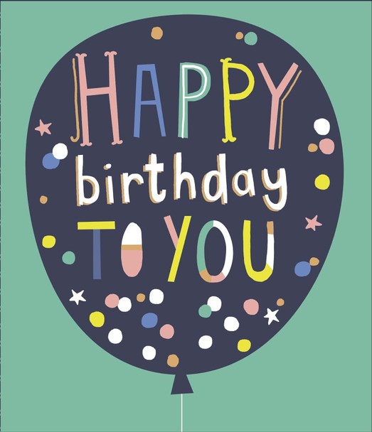 Balloon Design Happy Birthday Card