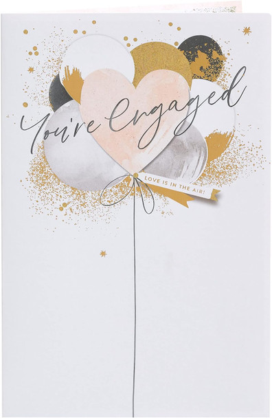 Balloon Design Engagement Congratulations Card