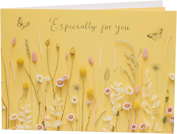Warm Flower Design Birthday Card