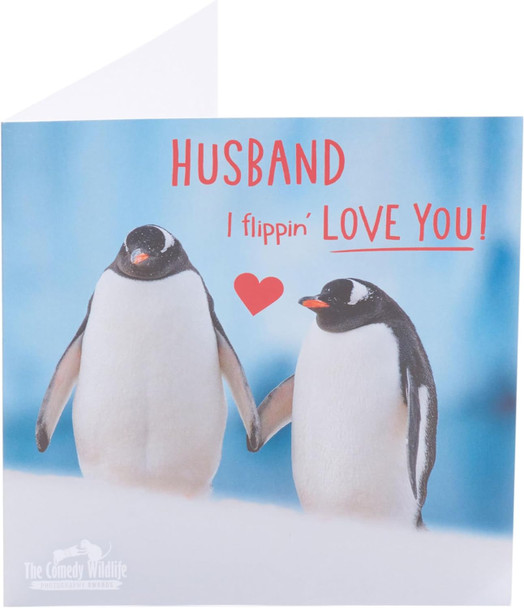 Cute Penguin Design Husband Valentine's Day Card