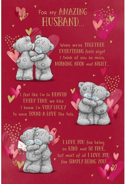 Me To You Bear Amazing Husband Verse Valentine's Day Card