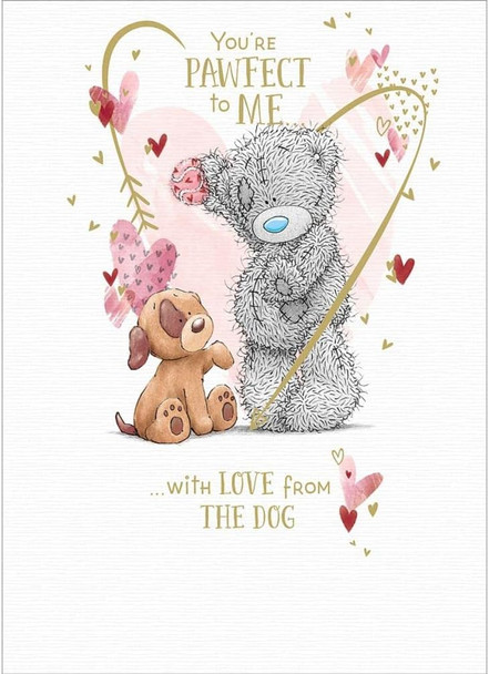 Me To You Bear With Love From The Dog Valentine's Day Card