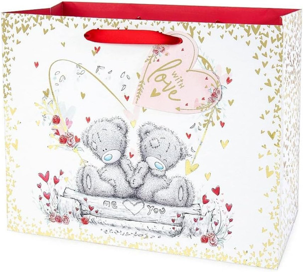 Me To You Bear Sat on Log With Love Large Gift Bag
