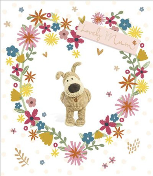 Boofle Inside Floral Heart Design Mother's Day Card