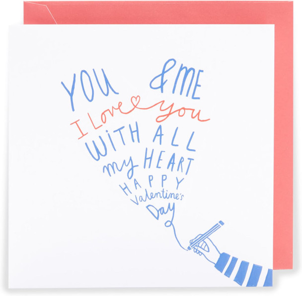 Kindred Love You With all My Heart Note Valentine's Blank Card