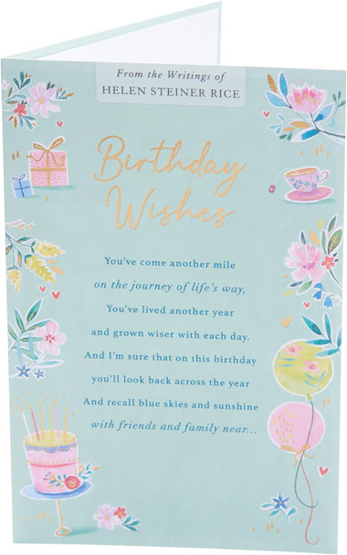 Pretty Design with Sentimental Verse Birthday Card