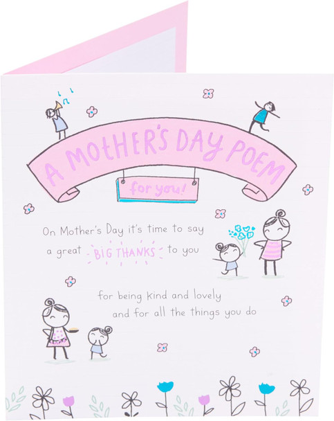 Cute Poem Design Mother's Day Card