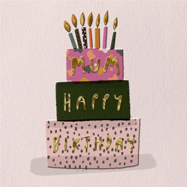 Sentimental Verse Cake Design Mum Birthday Card