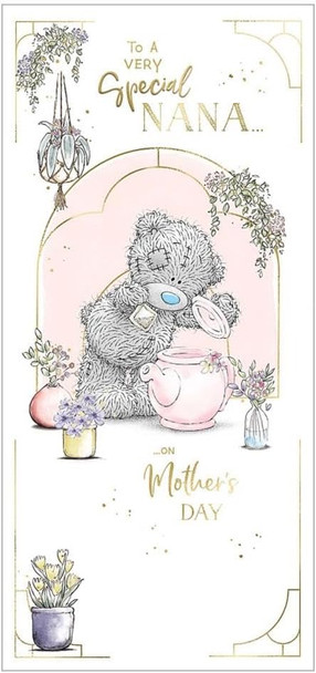 Bear Making Pot Of Tea Special Nana Mother's Day Card