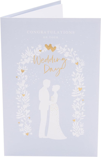 Silhouette Design for A Special Couple Wedding Card