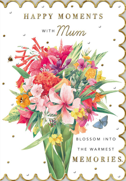 Mum Birthday Card Floral Artwork Design