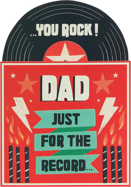 Record Design Dad Father's Day Card