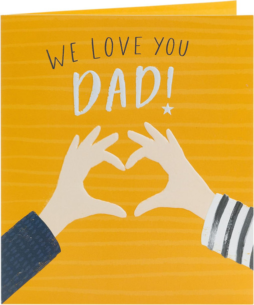 Heart Shape Design From Both Of Us Father's Day Card