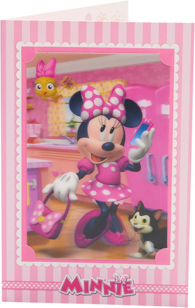 Dsiney 3D Minnie Mouse With Keepsake Birthday Card