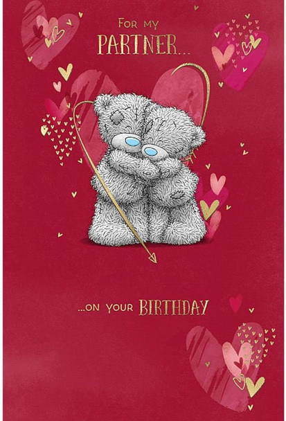 Bears Hugging Partner Birthday Card