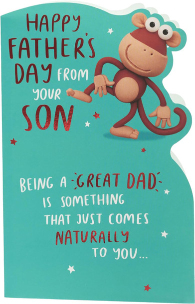 Funny Monkey Design from Your Son Father's Day Card