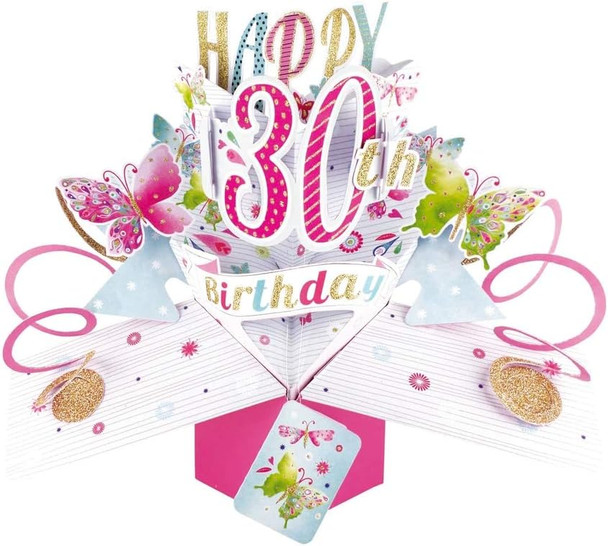 Happy 30th Birthday 3D Pop-Up Greeting Card