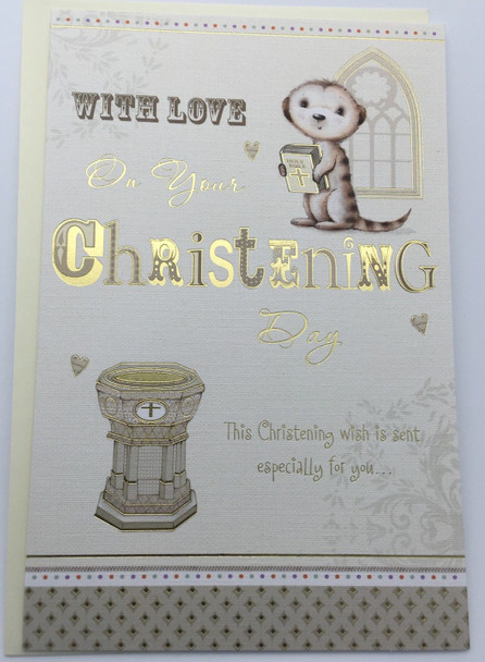 With Love On Your Christening Day Card