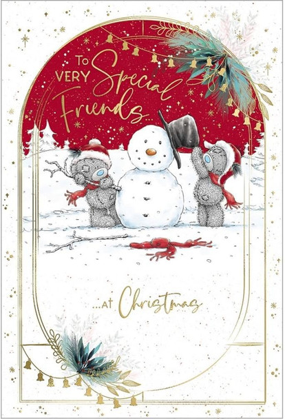 Bears With Snowman Special Friends Christmas Card