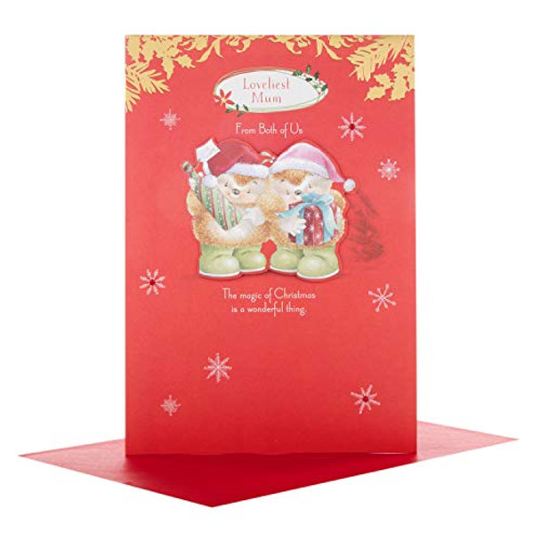 Loveliest Mum Christmas Card 'From Both' 