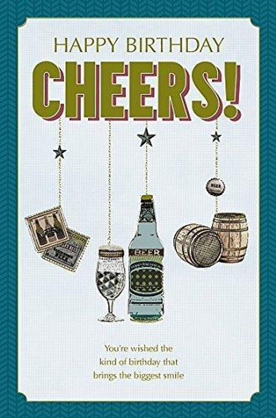 Happy Birthday - Beer and alcohol Celebrate Traditional Male New Greetings Card