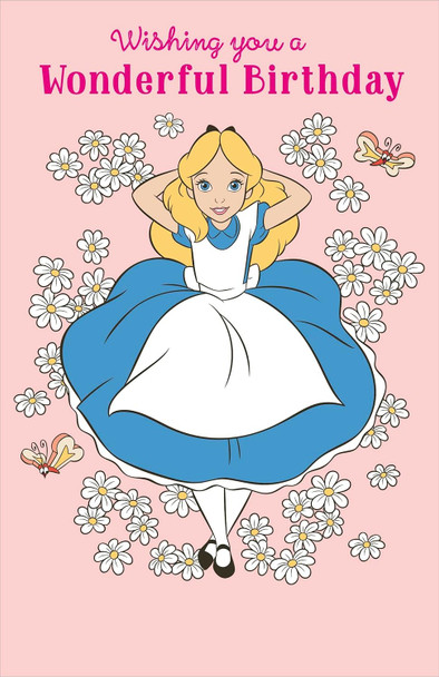 Unique Disney Alice In Wonderland Birthday Card