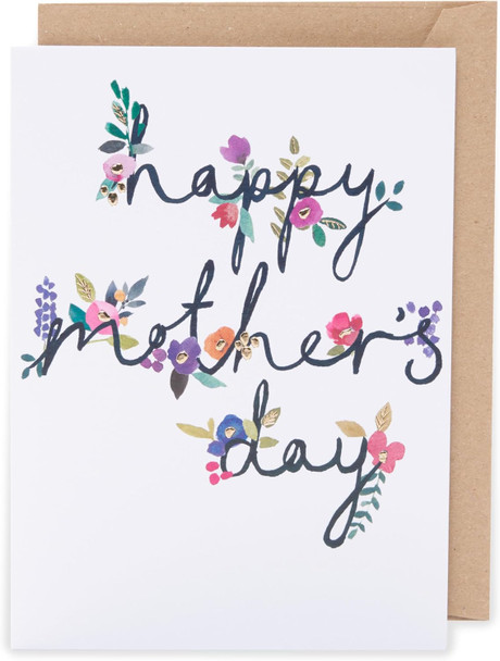 Kindred Floral Text Design Happy Mother's Day Blank Card