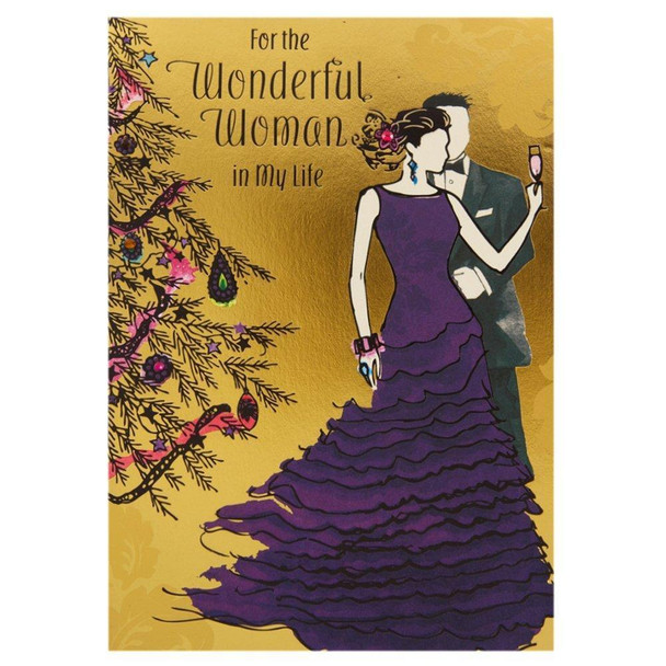 Wonderful Woman in My Life at Christmas Card Hallmark