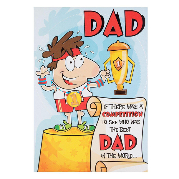 Hallmark Dad Father's Day Card 'Champion' With Badge Medium