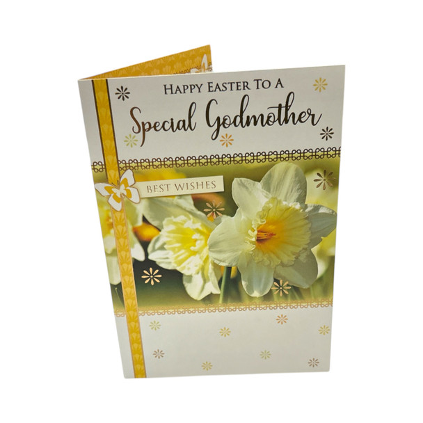 To A Special Godmother White Daffodil Flowers Design Easter Card To A Special Godmother White Daffodil Flowers Design Easter Card