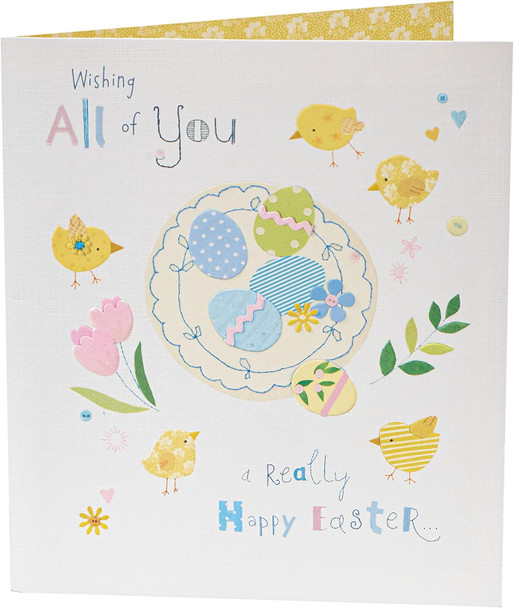 Sunny Spring Time Chicks Design To All of You Easter Card