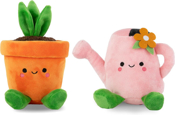 Better Together Watering Can and Plant Pair Soft Toy Set of 2 Gift Mothers Day, Birthday, Valentines Day, Anniversary