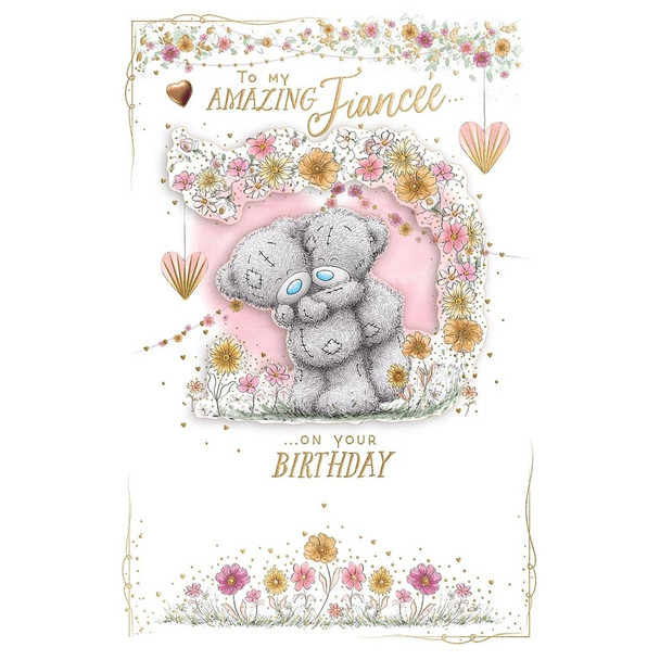 Bears Hugging Fiancée Handmade Birthday Card