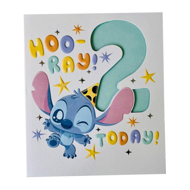 Unique Stitch Design for Girls 2nd Birthday Card