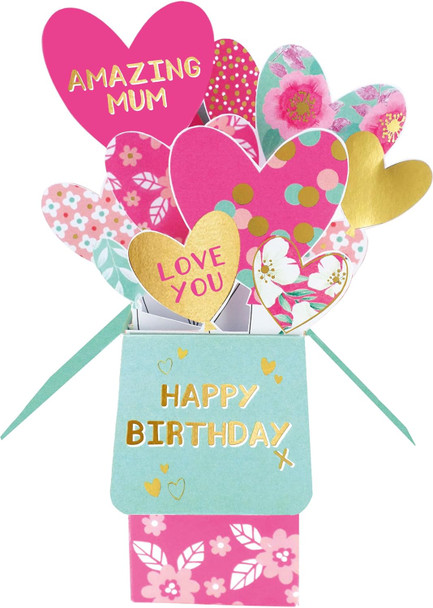 Amazing Best Mum Ever! Birthday Pop Up Greeting Card