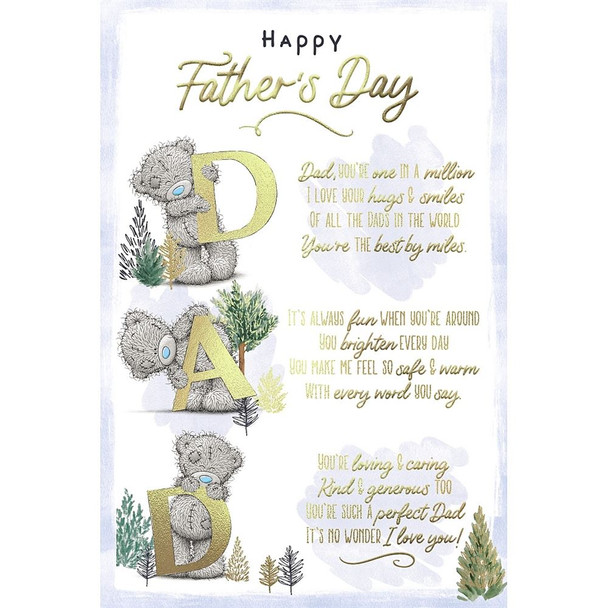 Bear With Letters Father's Day Card