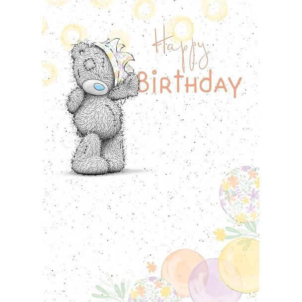 Bear In Party Hat Birthday Card