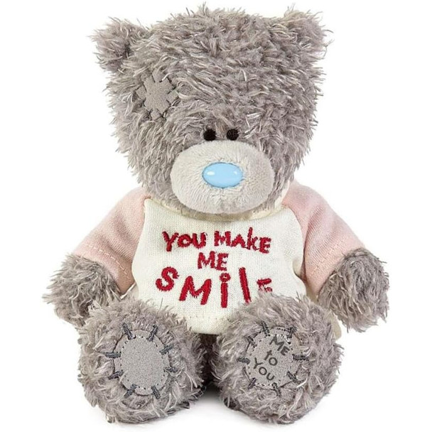 Me to You Tatty Teddy Plush 10cm High Bear Wearing Cute 'You Make Me Smile' T-Shirt Official Collection