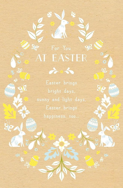 Bright Days Bunny and Egg Design Easter Card