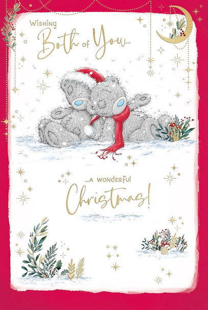 Bears Sitting In The Snow To Both Of You Christmas Card