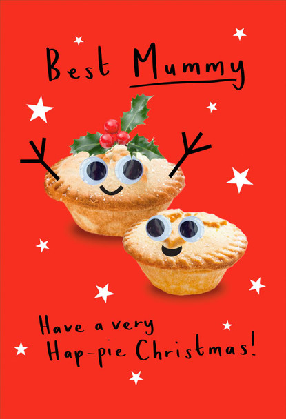 Pie Design Mummy Christmas Card