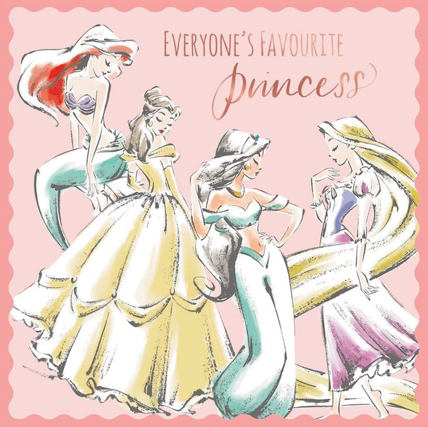 Favourite Princess Illustration Open Blank Card